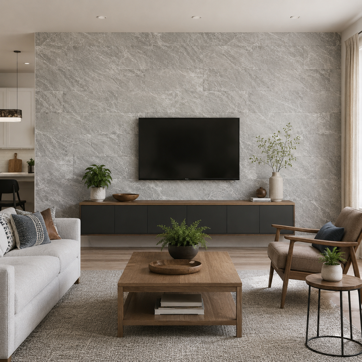 LCC IXPE Peel & Stick Wall Panels-Modern Stone Grey