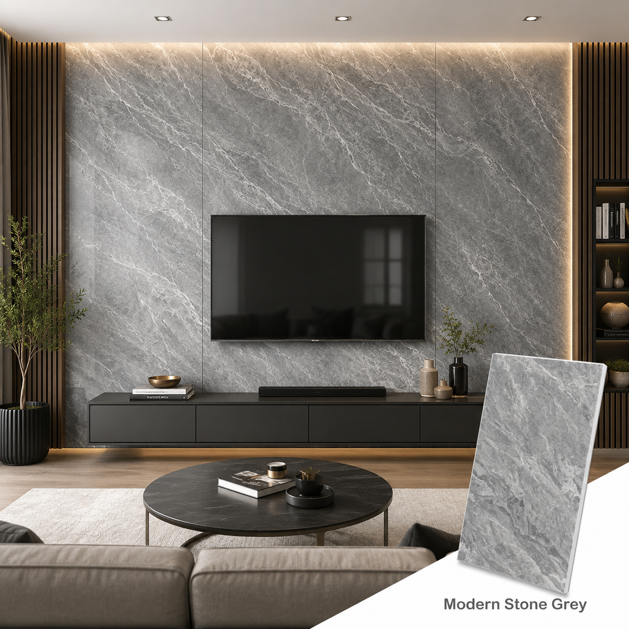 LCC IXPE Peel & Stick Wall Panels-Modern Stone Grey